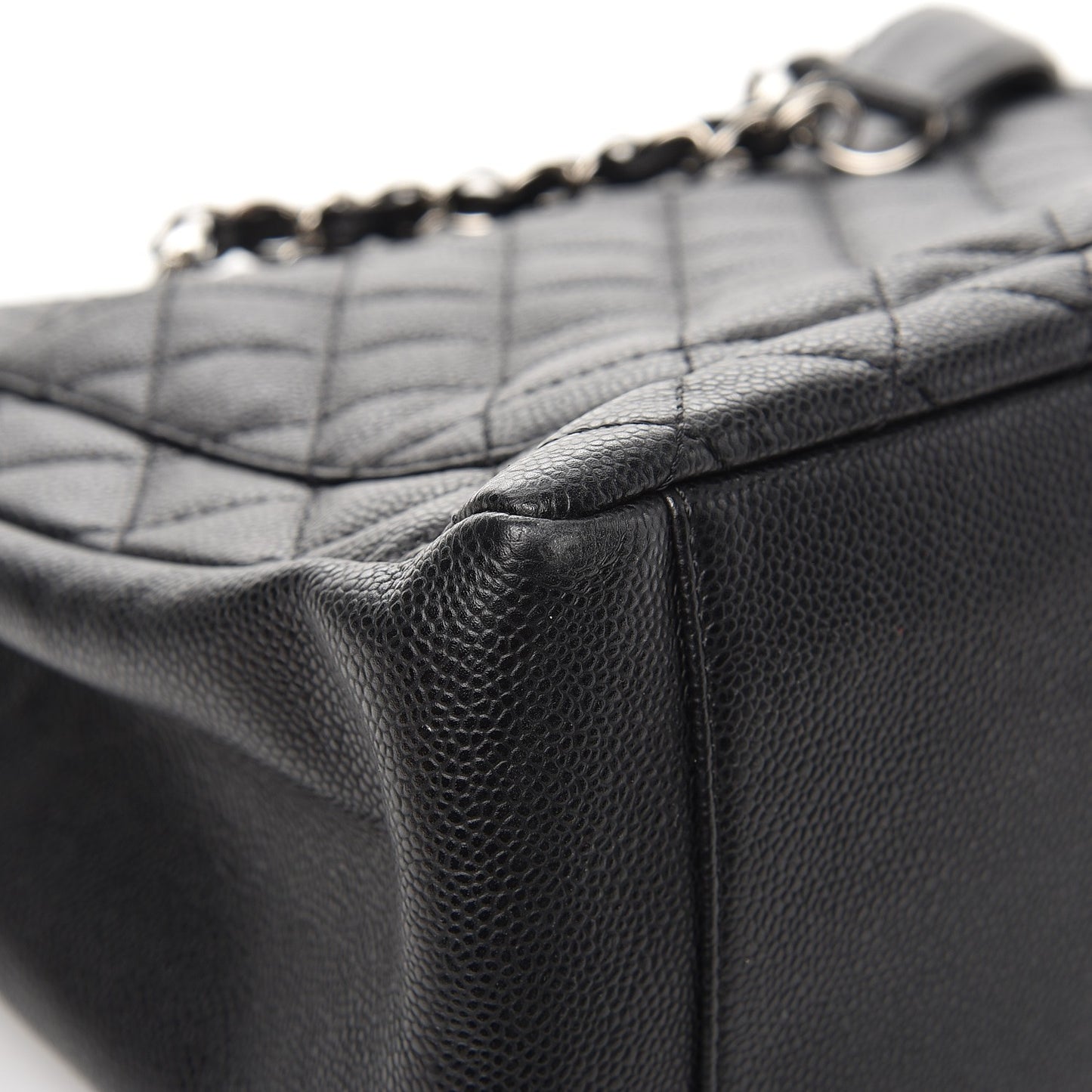 Caviar Quilted Grand Shopping Tote GST Black