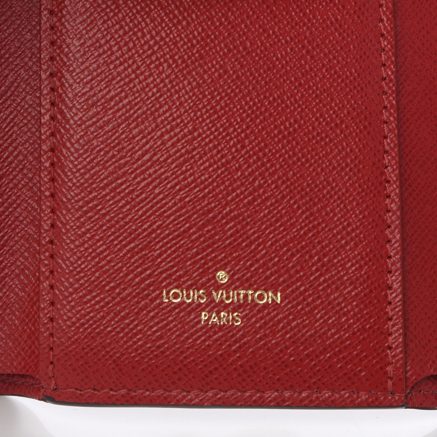 Louis Vuitton Damier Ebene Victorine Wallet Red 5 of 8