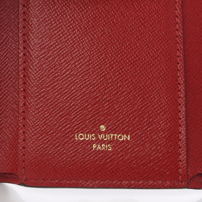Louis Vuitton Damier Ebene Victorine Wallet Red 5 of 8