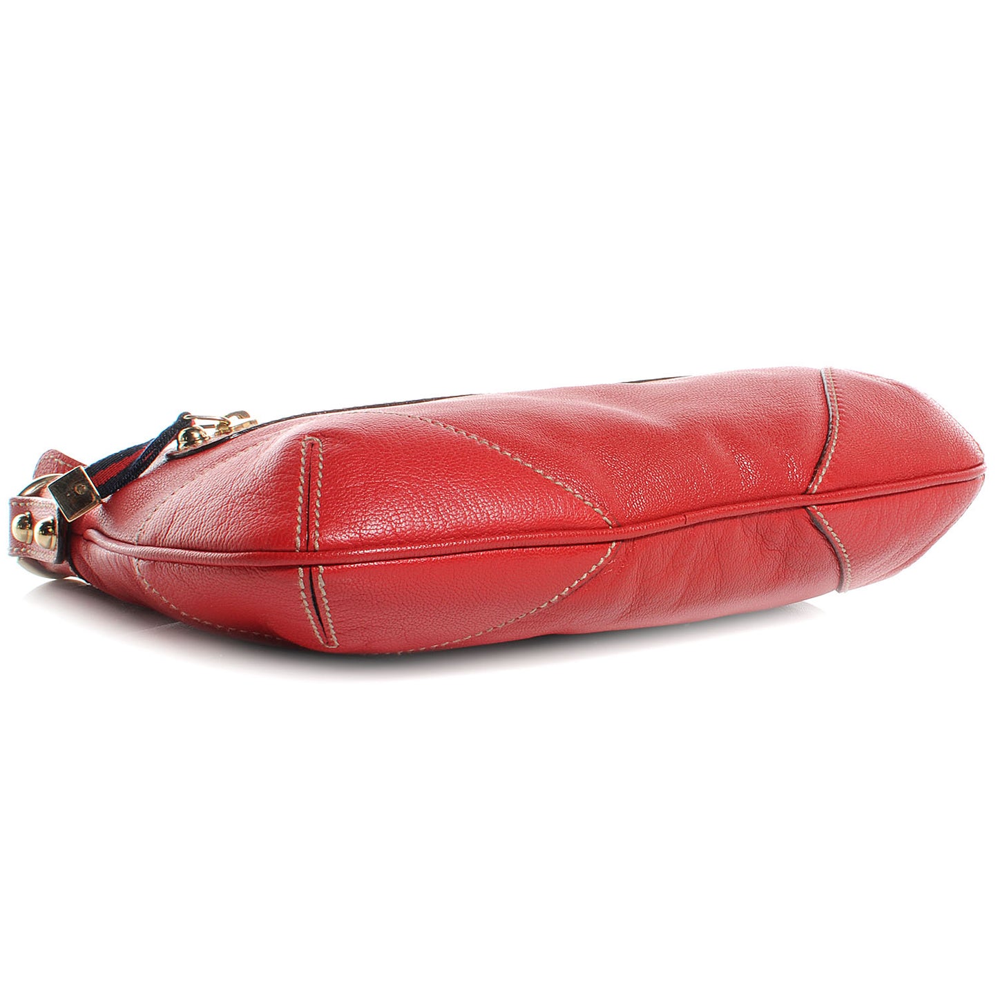 Leather Capri Shoulder Bag Red