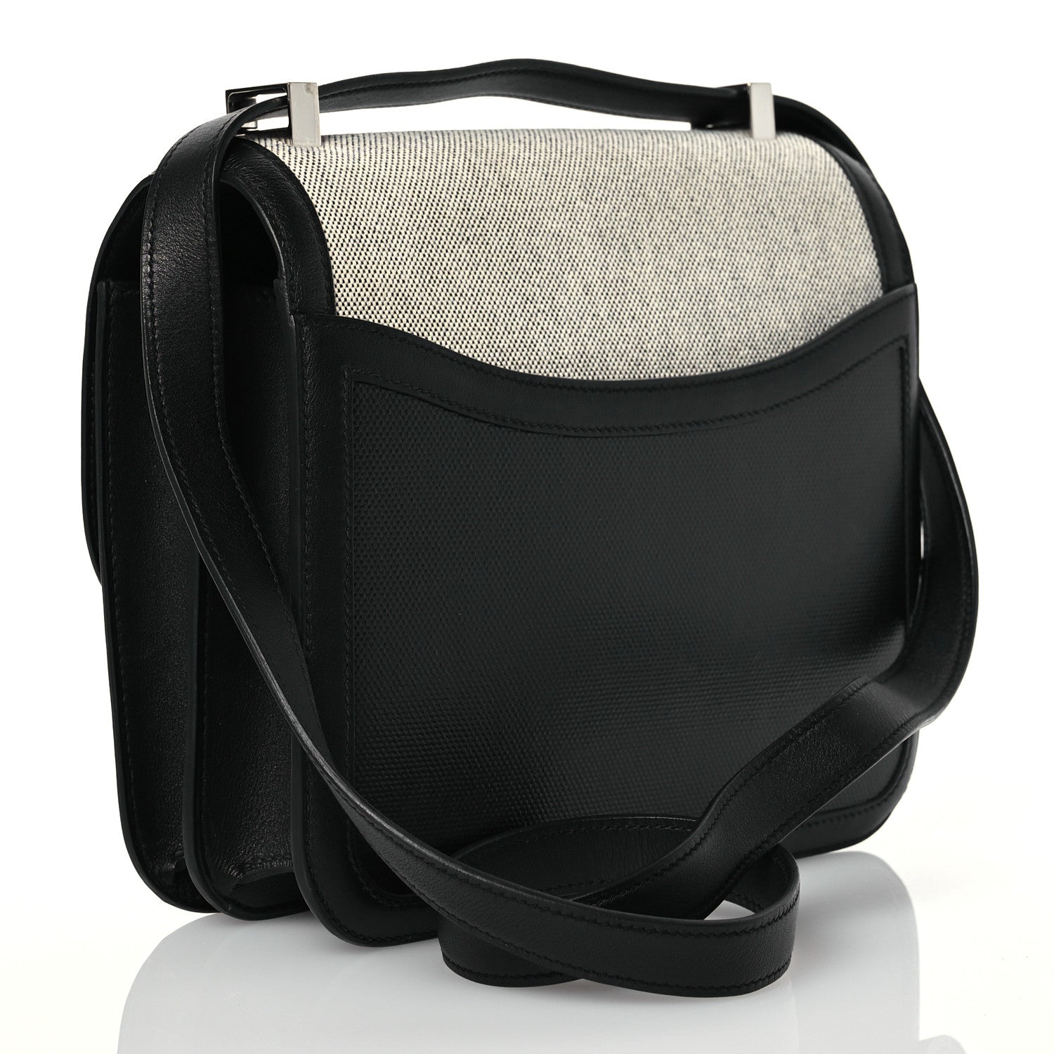 Hermes Swift Toile H Berline Constance 24 Black Ecru 3 of 13