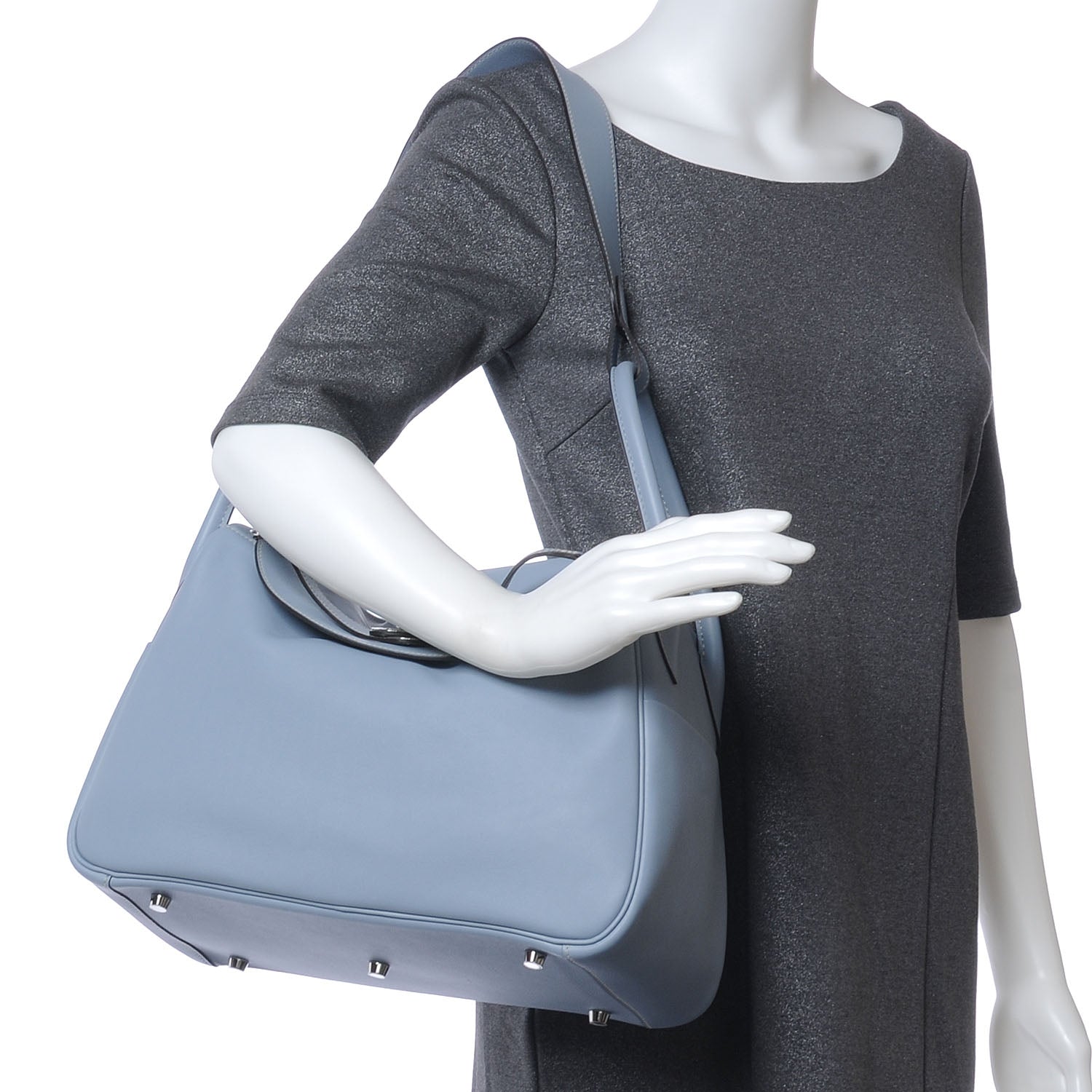 Hermes Swift Lindy 34 Bleu Lin 2 of 9