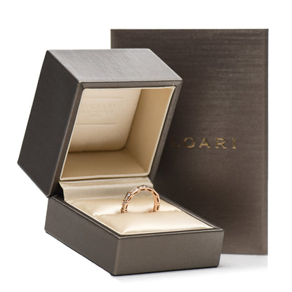 Bulgari 18K Rose Gold Diamond Serpenti Pave Band Ring 51 5.75 7 of 7