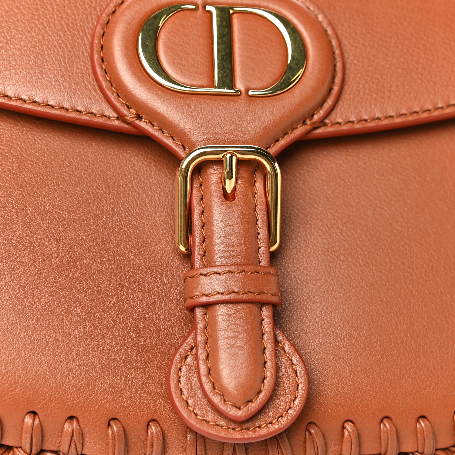 Christian Dior Grained Calfskin Medium Whipstitched Bobby Bag Dark Tan 22 of 25