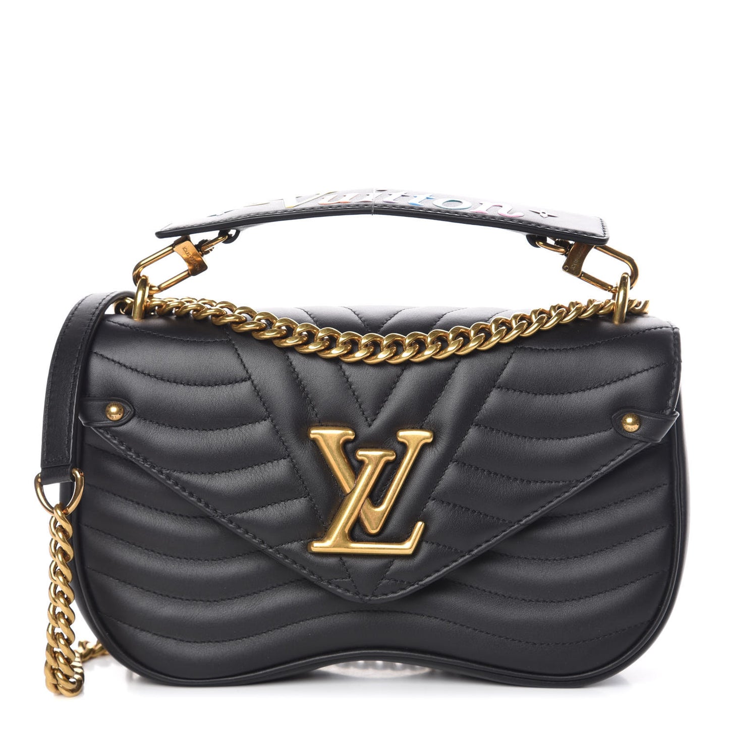 Calfskin New Wave Chain MM Black