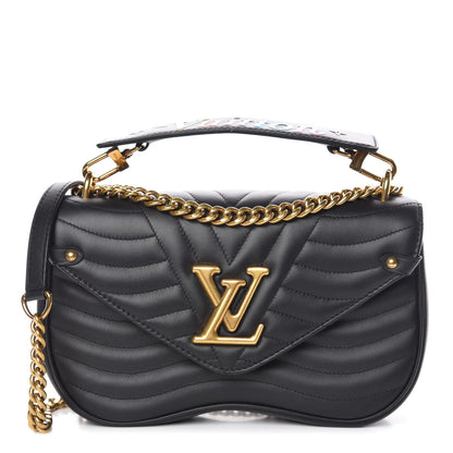 Louis Vuitton Calfskin New Wave Chain MM Black 1 of 9