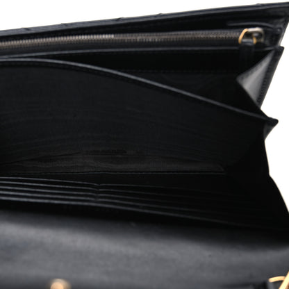 Gucci Calfskin Matelasse GG Marmont Chain Wallet Black 5 of 11