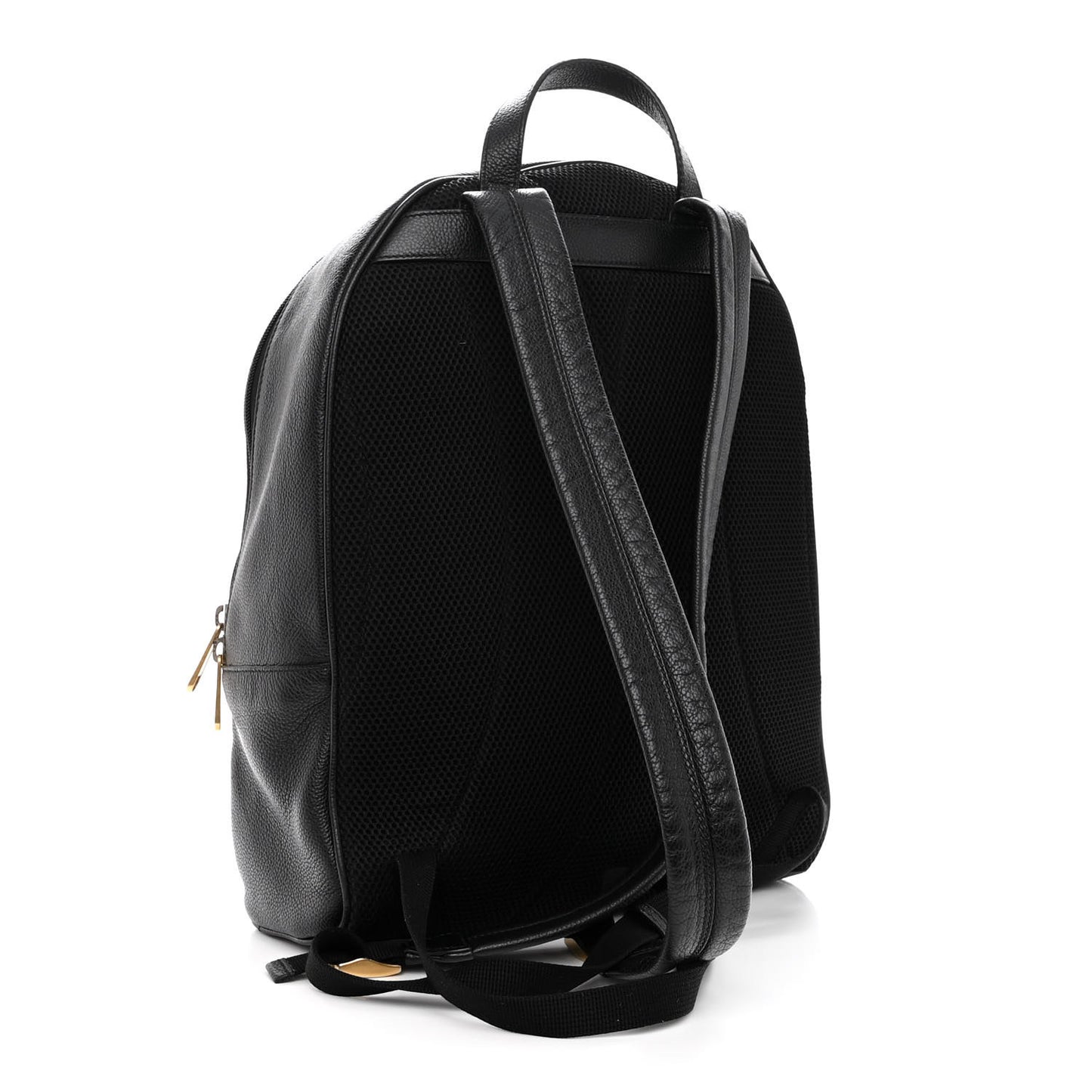 Calfskin Logo Day Backpack Black