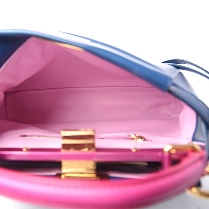 Fendi Nappa Colorblock Mini Peekaboo Iconic Satchel Iris Magenta Bubblegum 5 of 13