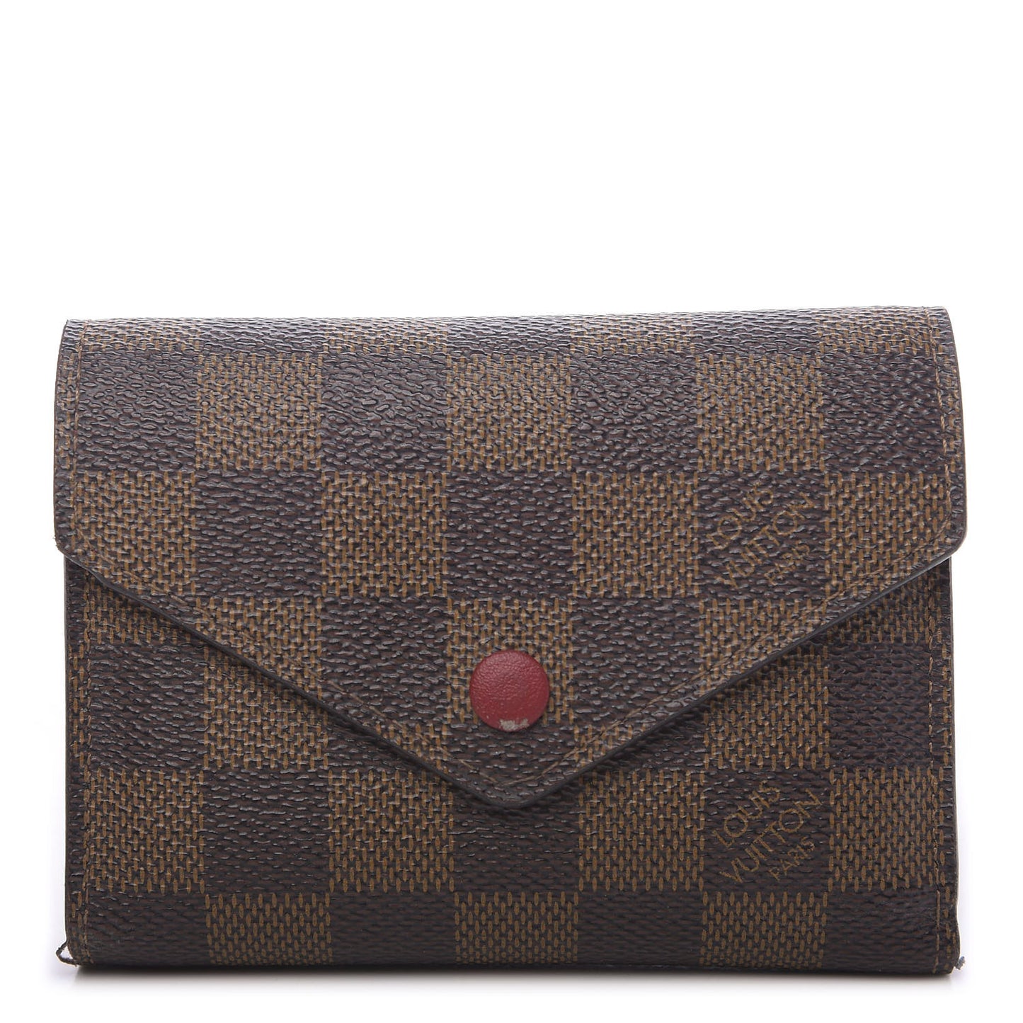 Damier Ebene Victorine Wallet Red