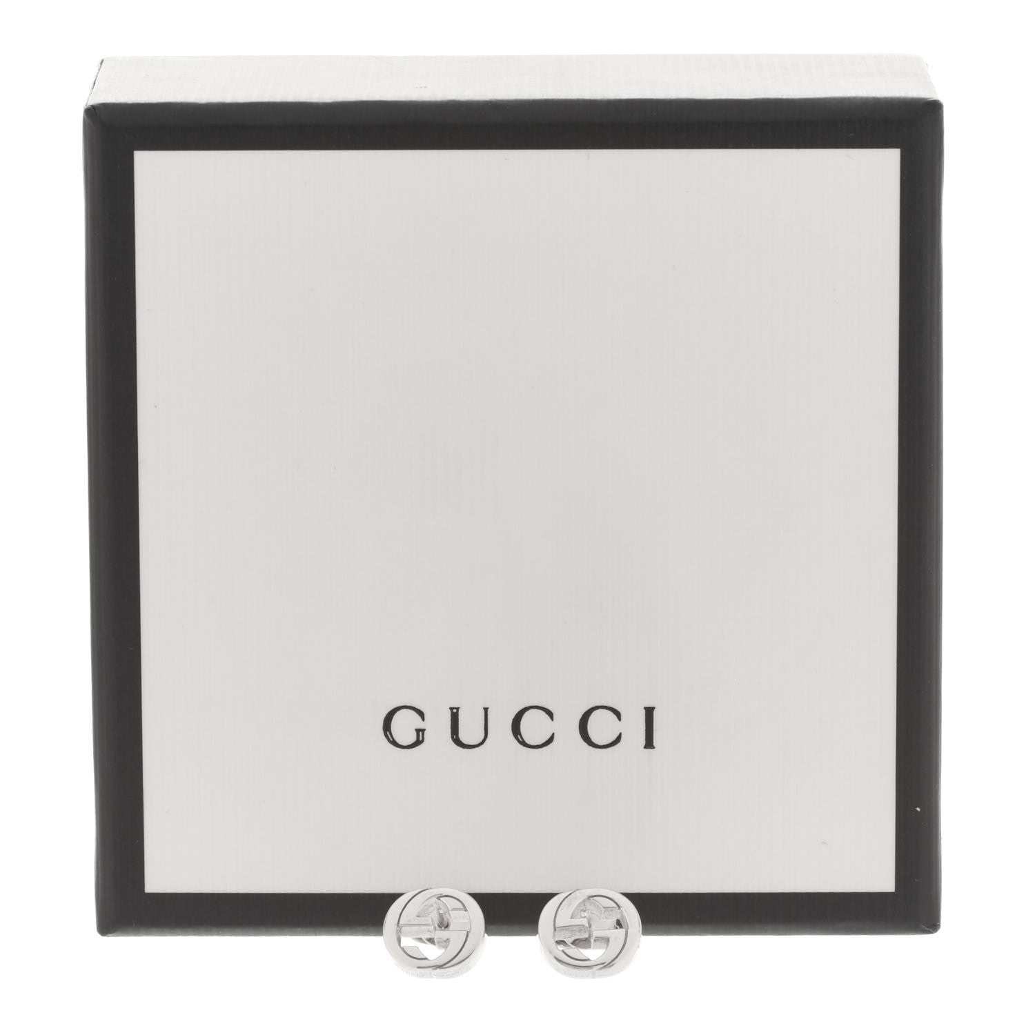 Gucci Sterling Silver Interlocking GG Stud Earrings 6 of 6