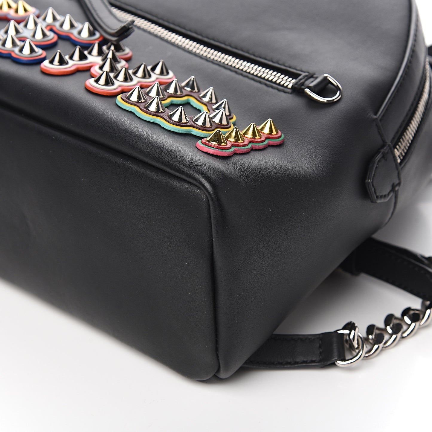 Vitello Century Fun Fair Metal Studded Mini Backpack Black Multicolor