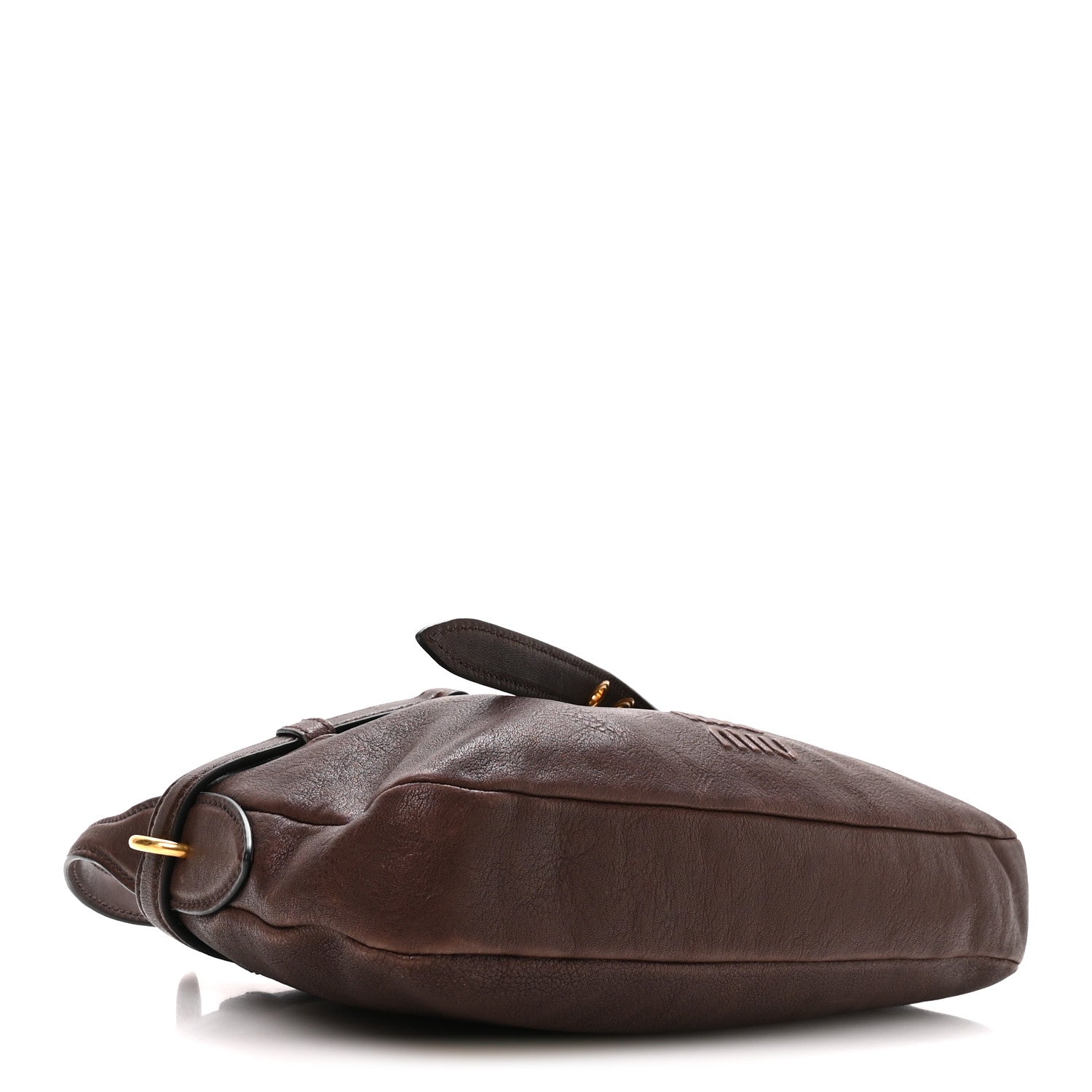 Miu Miu Nappa Aviator Regular Aventure Shoulder Bag Briarwood