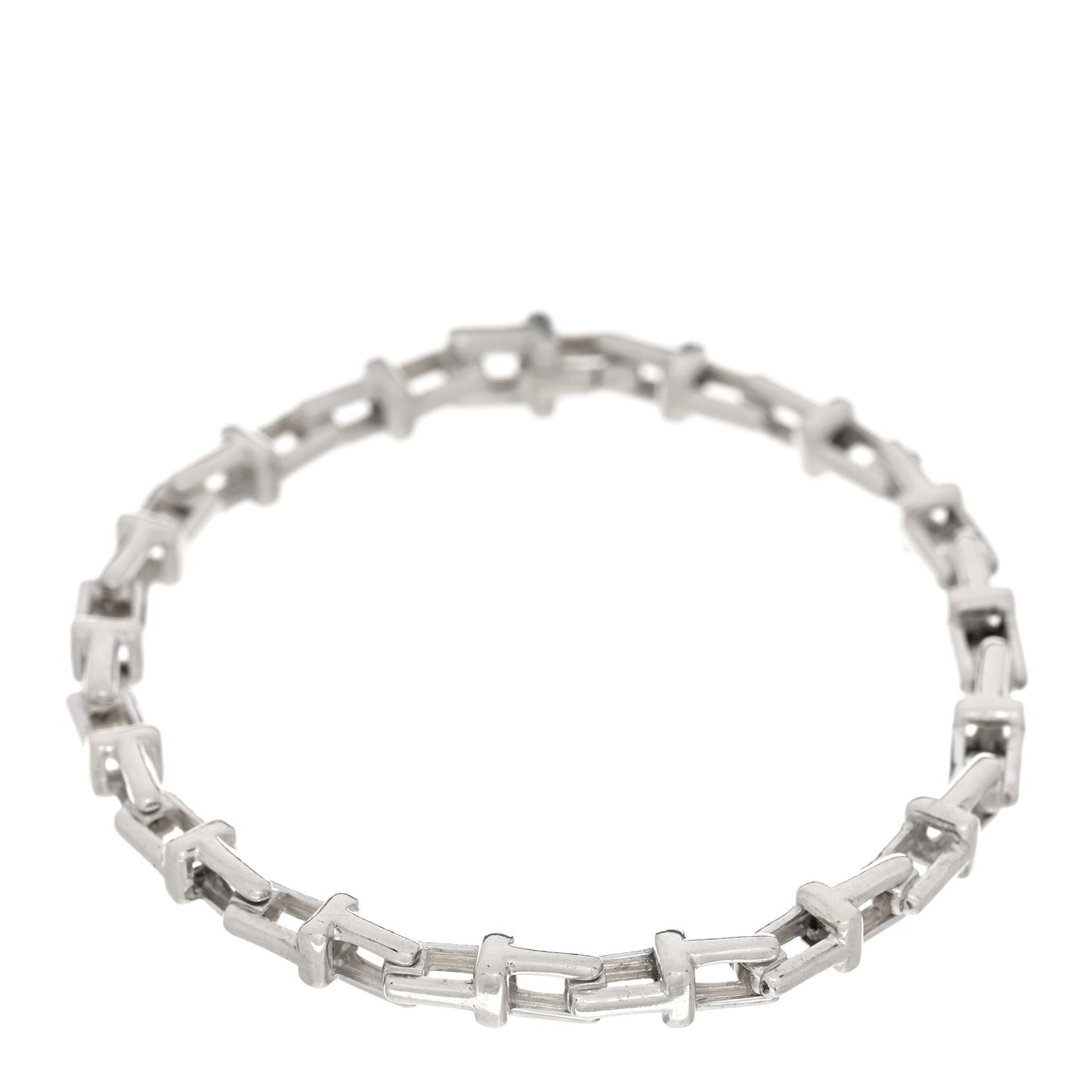Sterling Silver T Link Chain Bracelet