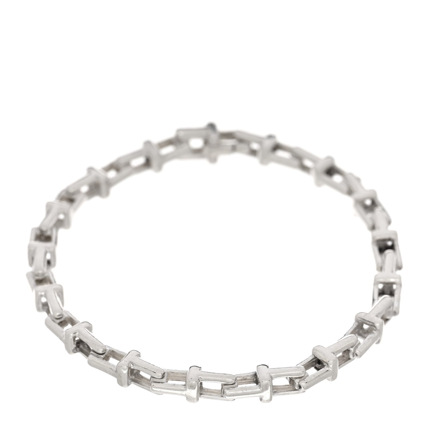 Tiffany Sterling Silver T Link Chain Bracelet 1 of 3