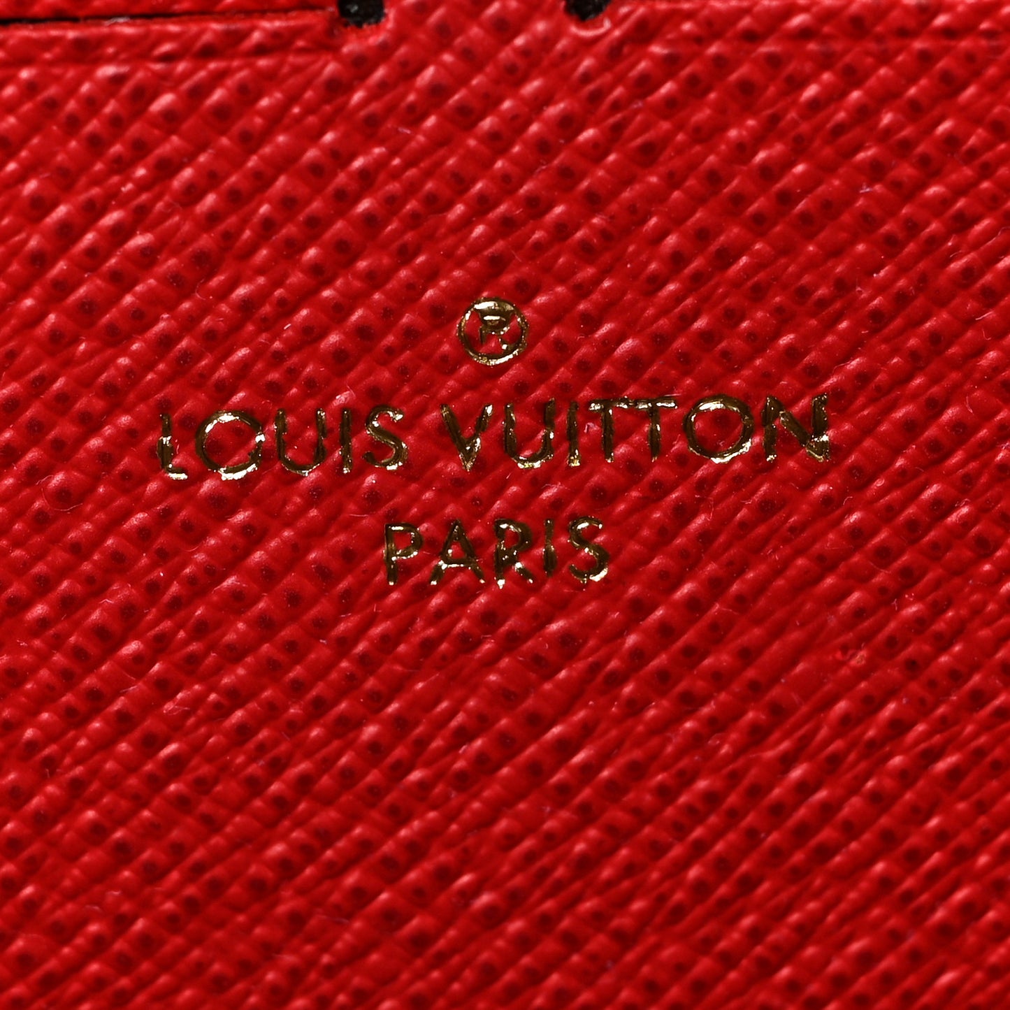Damier Ebene Clemence Wallet Cherry