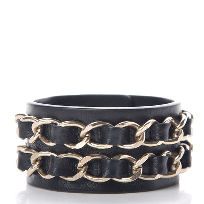 Chanel Lambskin CC Chain Turnlock Bracelet M Black 3 of 5