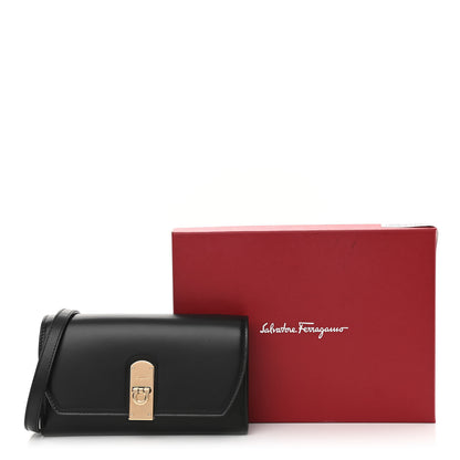 Salvatore Ferragamo Smooth Calfskin Boxyz Mini Crossbody Belt Bag Black 11 of 11