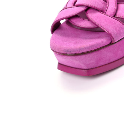 Saint Laurent Suede Tribute 105 Platform Sandals 38 Orchid 11 of 11