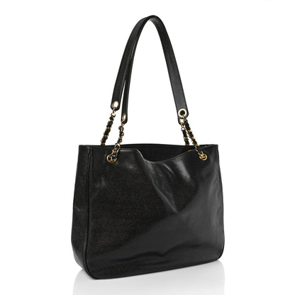 Chanel Caviar Large CC Shoulder Bag Black 3 of 10