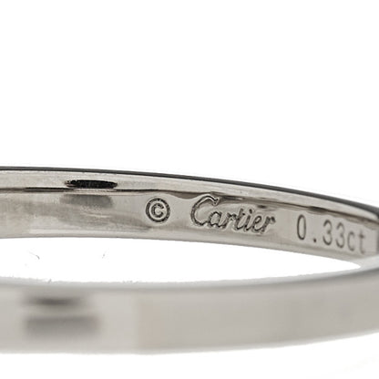 Cartier Platinum Diamond .33ct Ballerine Solitaire Engagement Ring 50 5.25 4 of 6