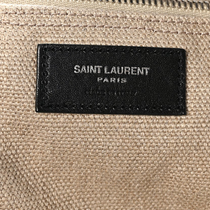 Saint Laurent SAINT LAURENT Linen Calfskin Rive Gauche Tote Optic White 6 of 10