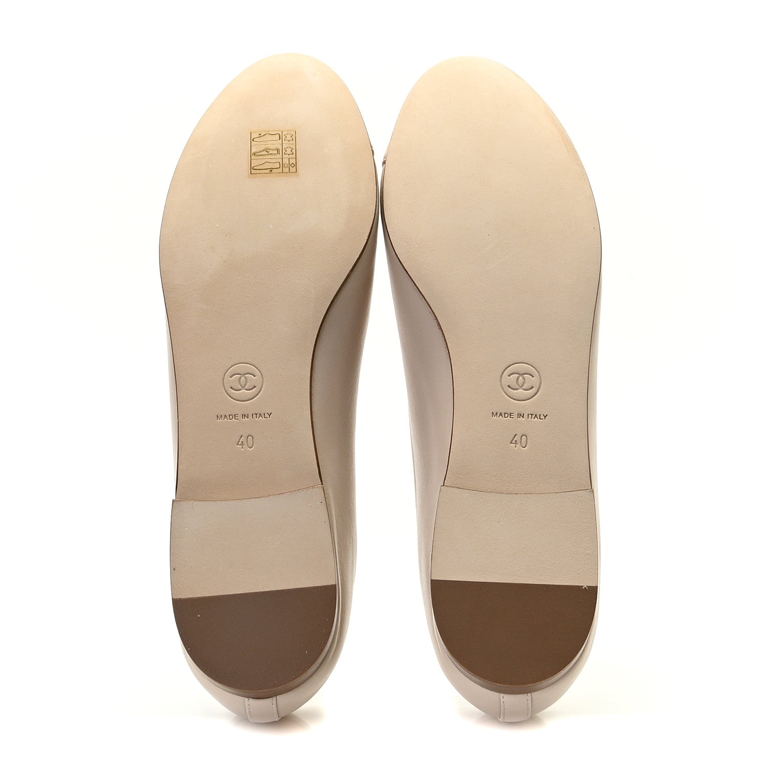 Chanel Lambskin Cap Toe CC Ballerina Flats 40 Light Pink 8 of 12