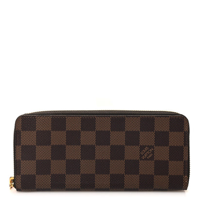 Louis Vuitton Damier Ebene Clemence Wallet Rose Ballerine 1 of 6