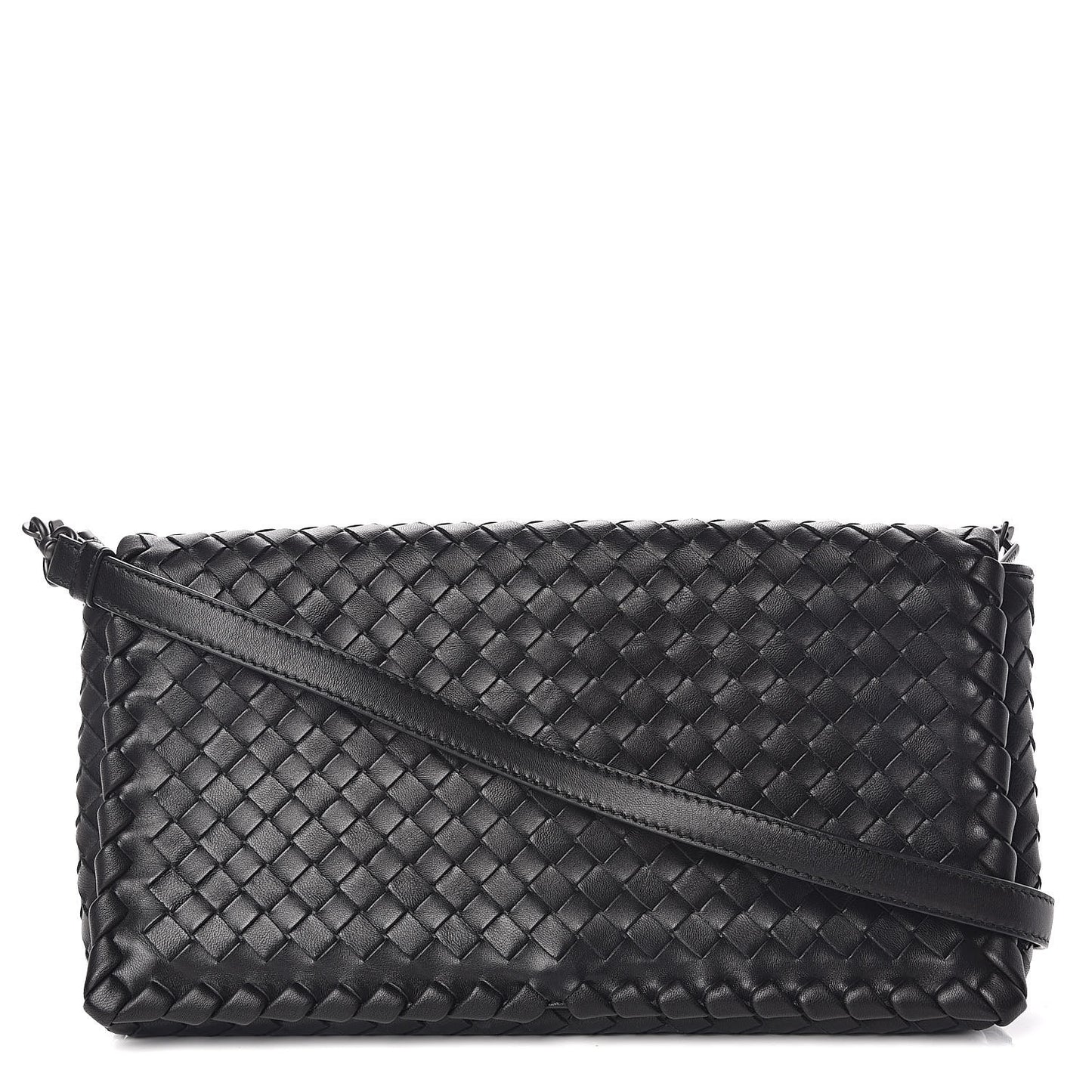 Nappa Intrecciato Dahlia Clutch Crossbody Black