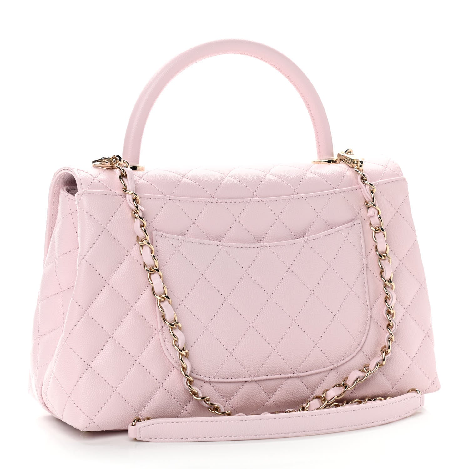 Chanel Caviar Quilted Small Coco Handle Flap Light Pink 3 of 11