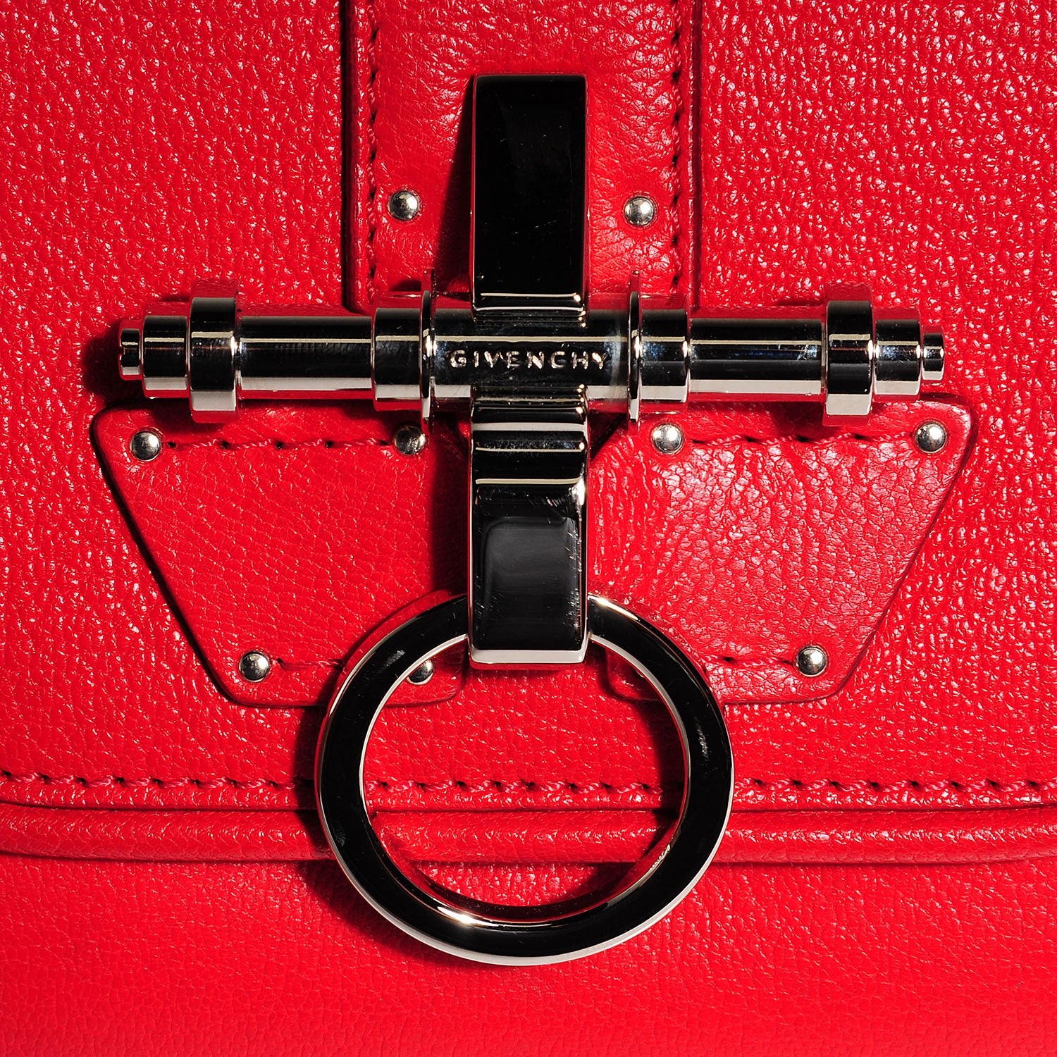 Givenchy Sugar Goatskin Obsedia Chain Shoulder Bag Red 8 of 8