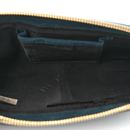 Burberry Prorsum Grainy Nubuck Alma Owl Clutch Indigo Green 6 of 8