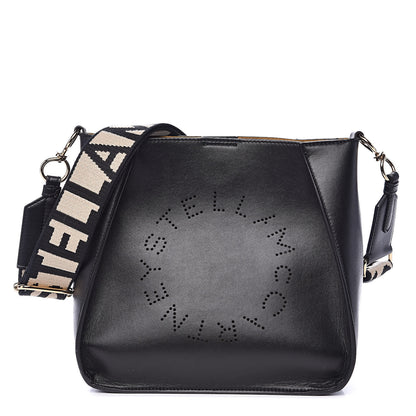 Stella McCartney Eco Alter Nappa Perforated Logo Mini Crossbody Black 1 of 8