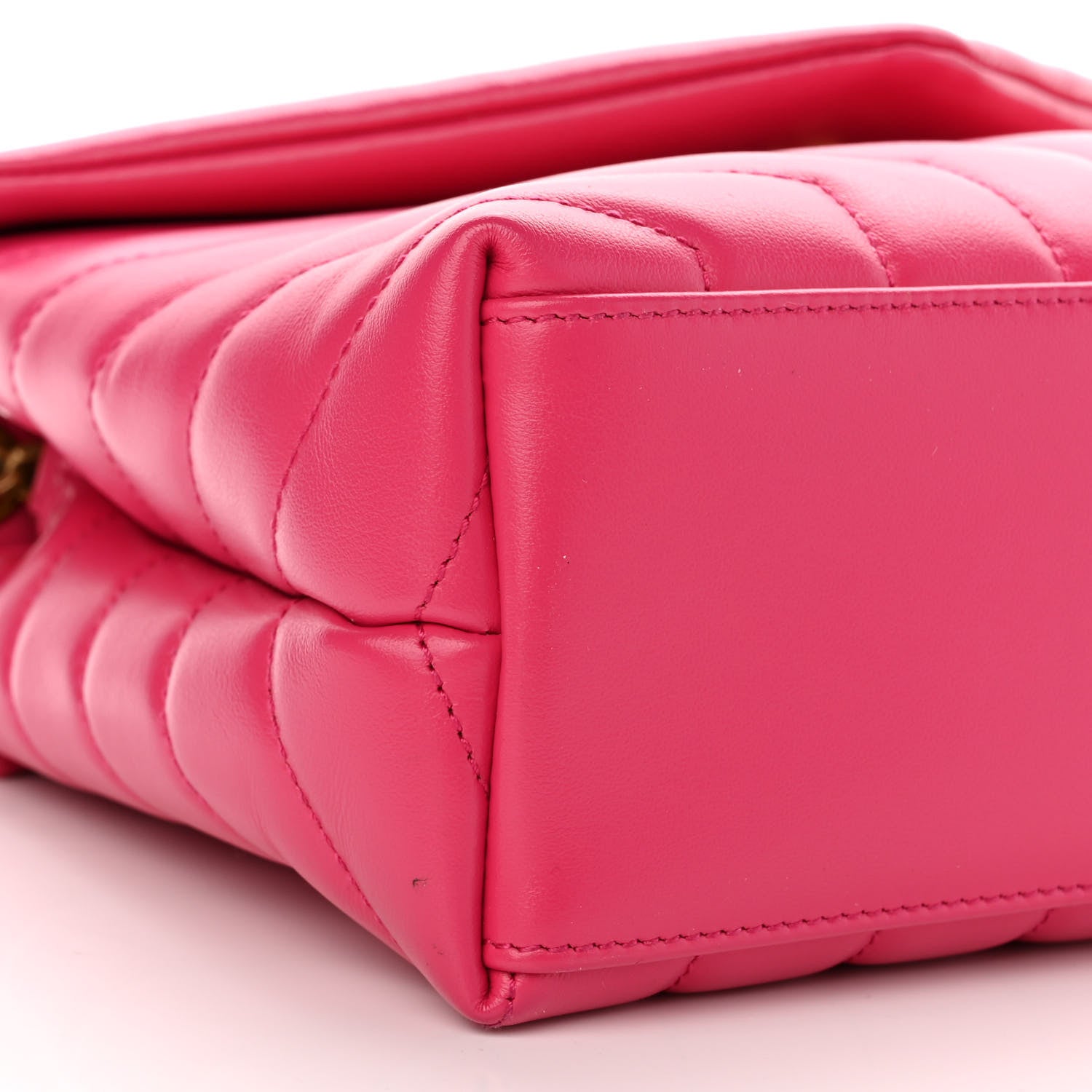 Saint Laurent Calfskin Y Quilted Monogram Small Loulou Chain Satchel Fresh Fuchsia 10 of 11