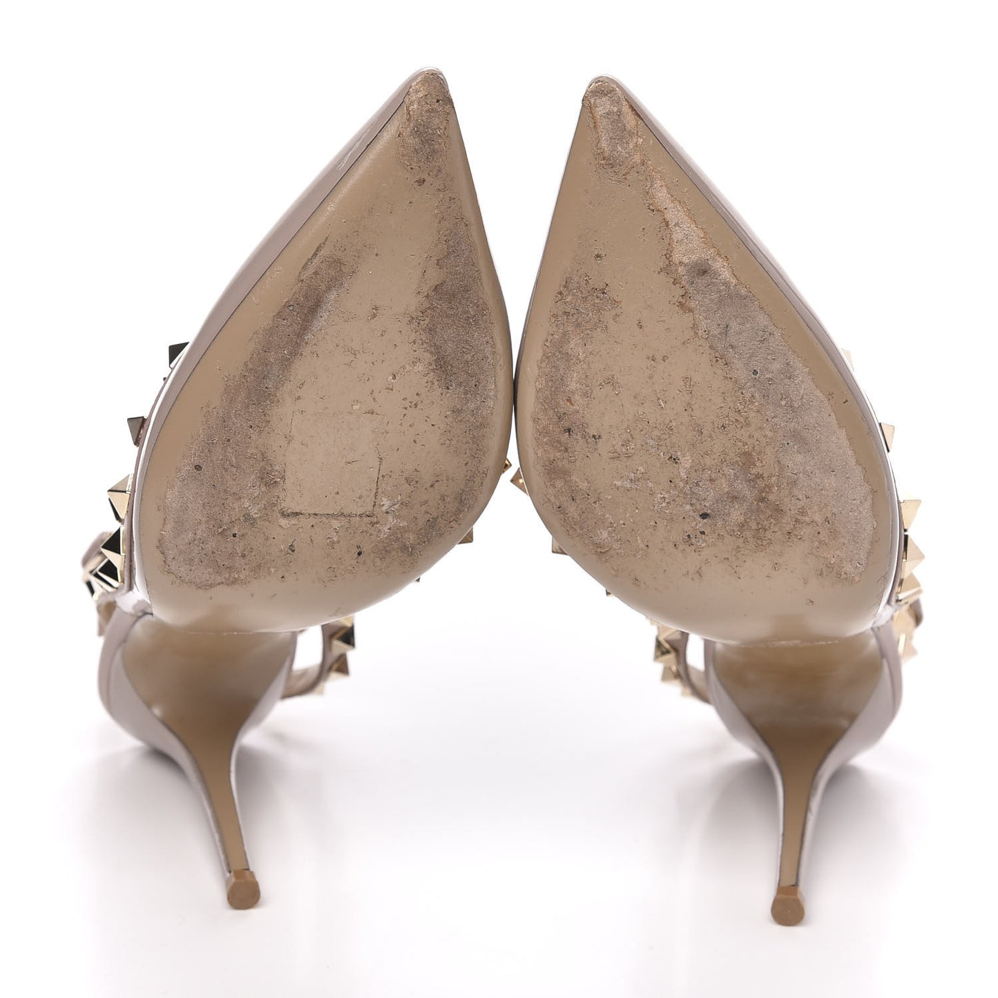 Patent Rockstud Ankle Strap 100mm Pumps 36 Poudre