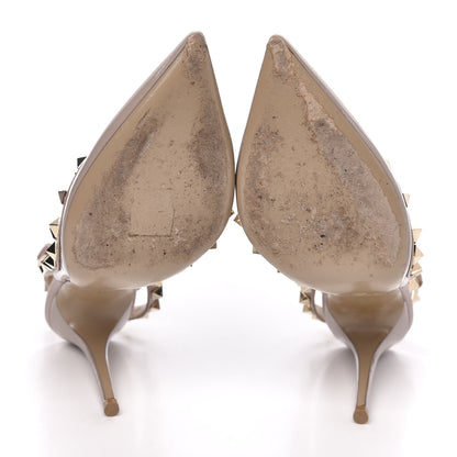 Valentino Garavani Patent Rockstud Ankle Strap 100mm Pumps 36 Poudre 5 of 10
