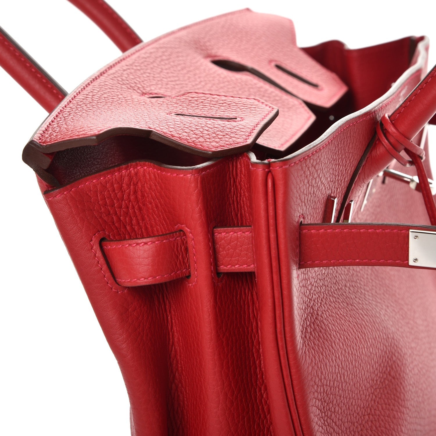 Hermes Taurillon Clemence Birkin 30 Rouge Garance 15 of 36