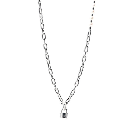 Tiffany Sterling Silver Pearl HardWear Lock Bracelet 1 of 6