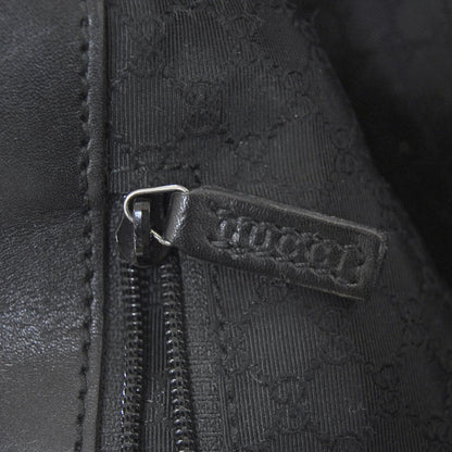 Gucci Smooth Leather Web Handles Tote Black 11 of 11