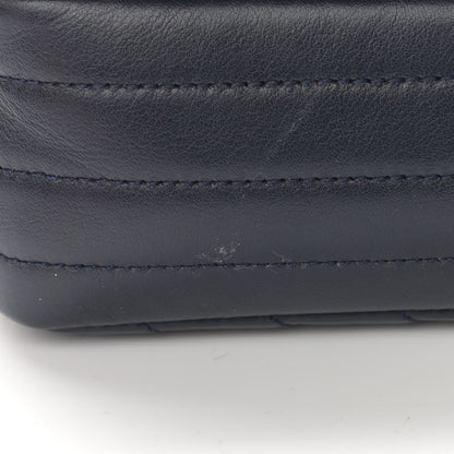 Chanel Calfskin Chevron Quilted Small Statement Flap Navy 14 of 15