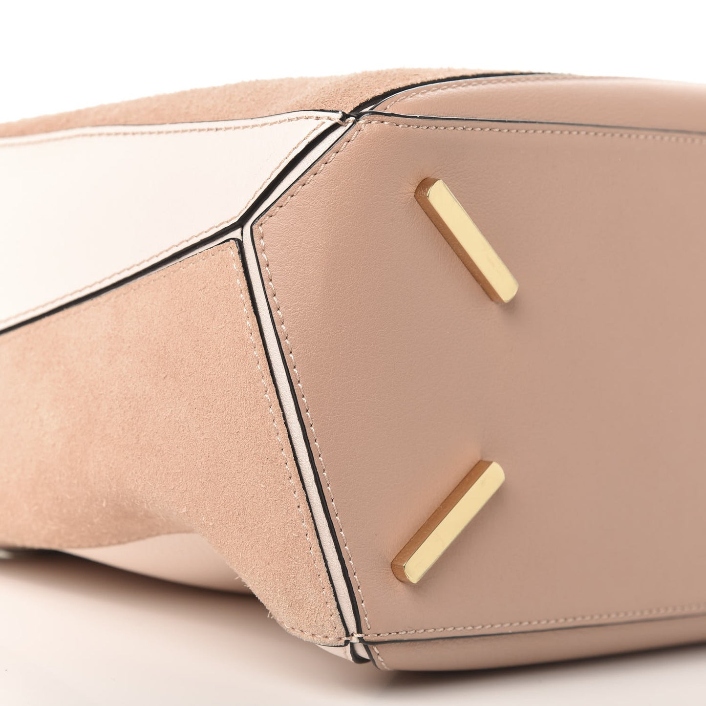 Calfskin Suede Medium Puzzle Bag Blush