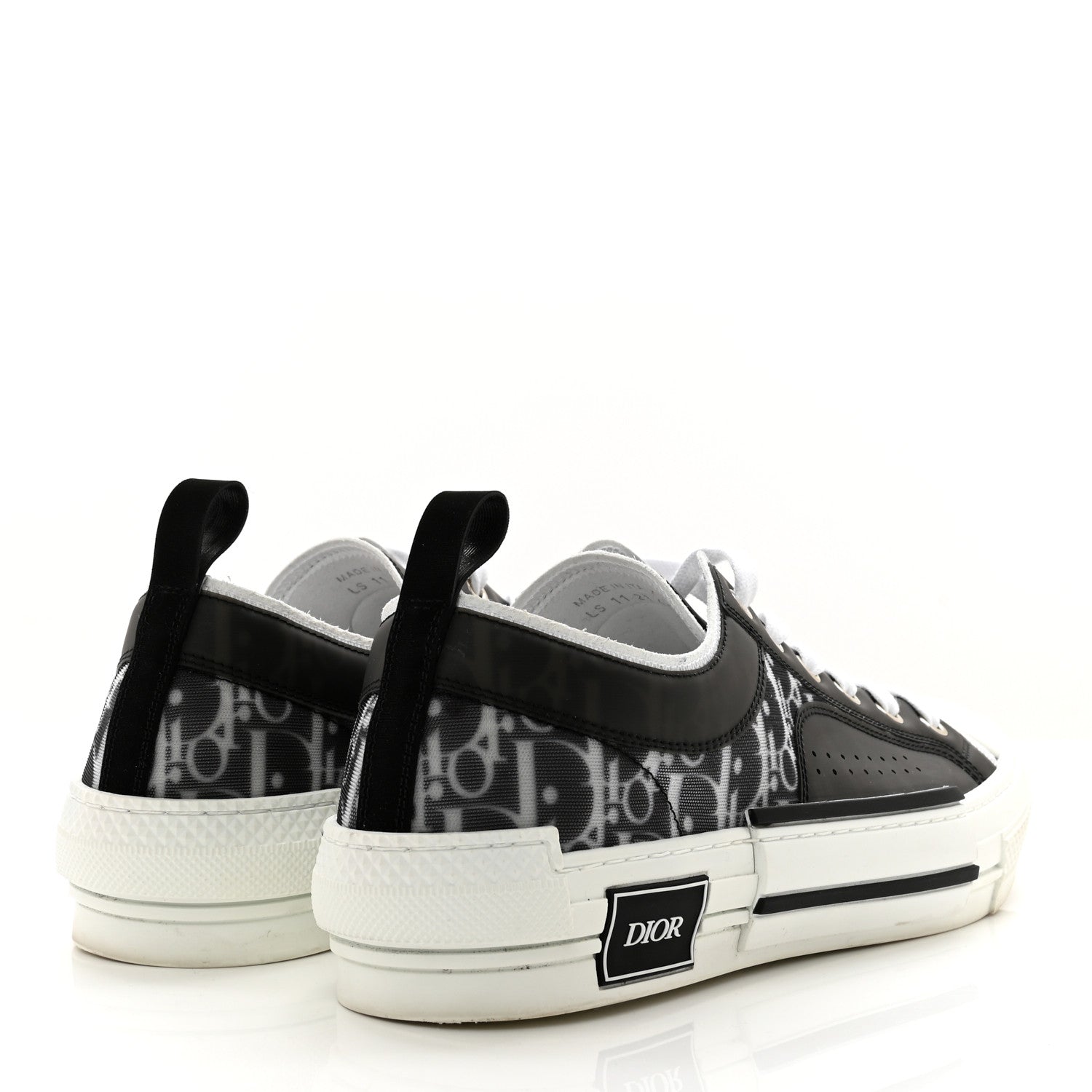 Christian Dior Technical Canvas Oblique B23 Low Top Mens Sneakers 43 Black 4 of 8
