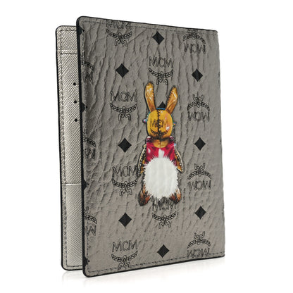 MCM Metallic Visetos Rabbit Passport Holder Silver 3 of 6