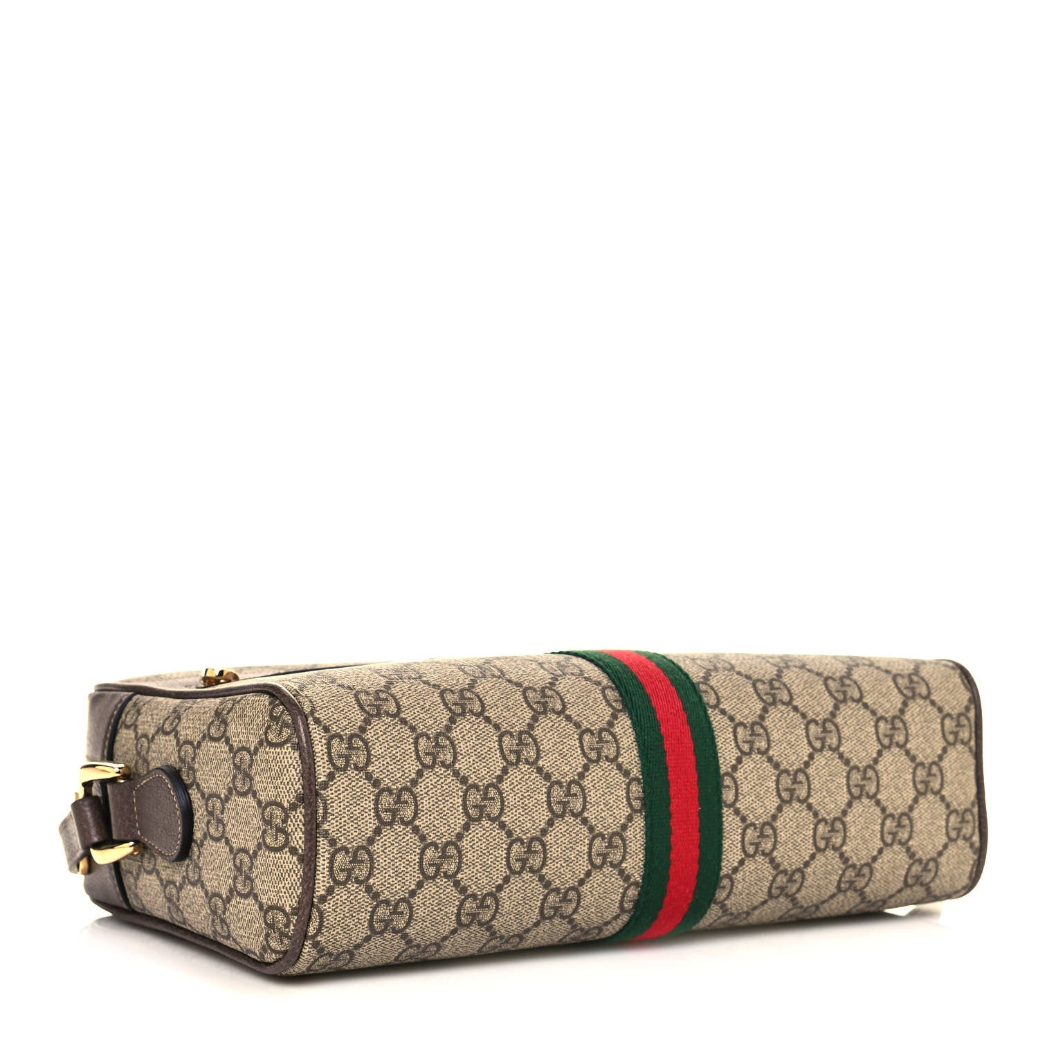 Gucci GG Supreme Monogram Web Small Ophidia Shoulder Bag Brown 4 of 11