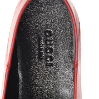 Gucci Lambskin Womens Brixton Horsebit Loafers 36 Hibiscus Red 7 of 10