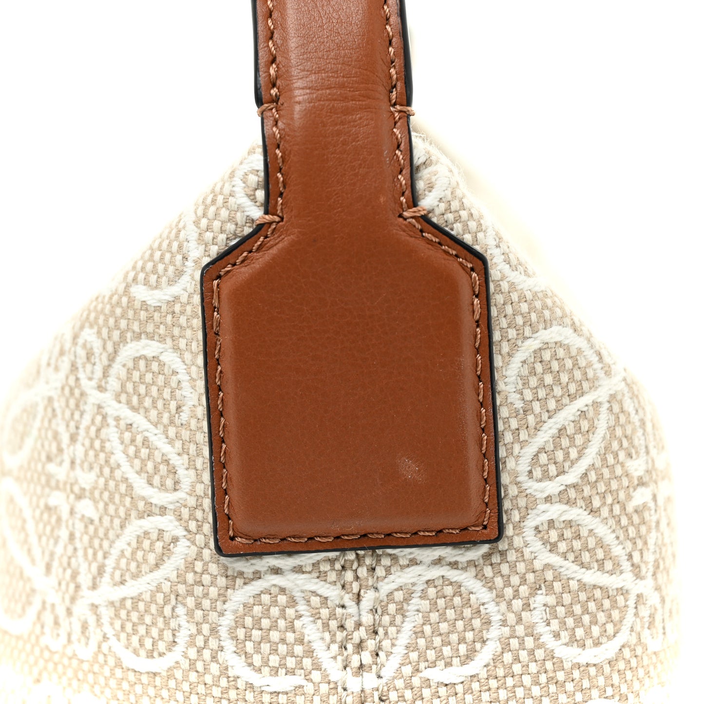 Jacquard Anagram Calfskin Small Cubi Bag Ecru Tan