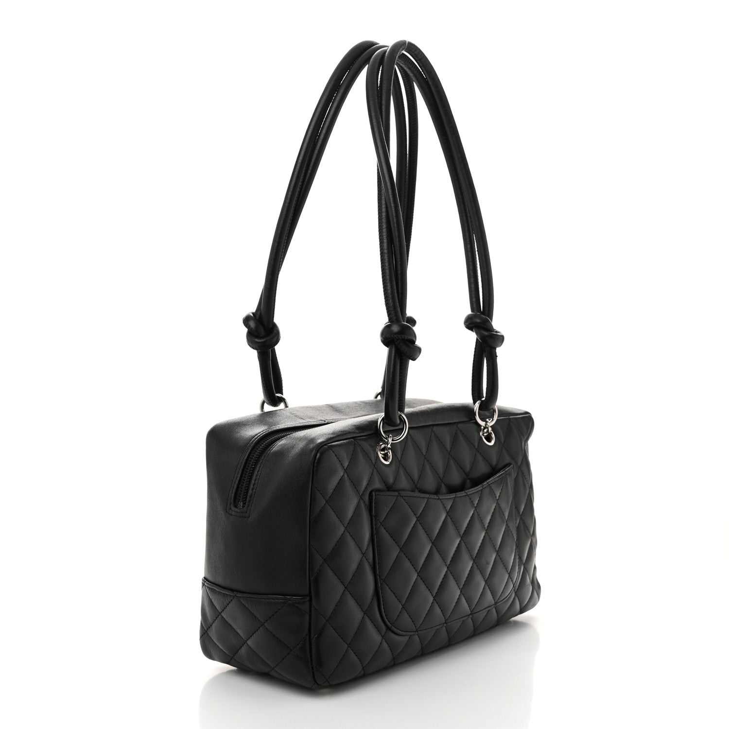 Chanel Calfskin Quilted Large Cambon Bowler Black 3 of 11