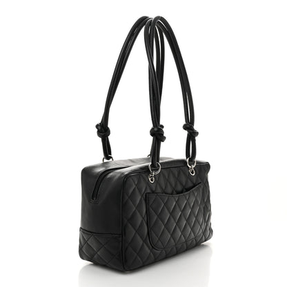 Chanel Calfskin Quilted Large Cambon Bowler Black 3 of 11