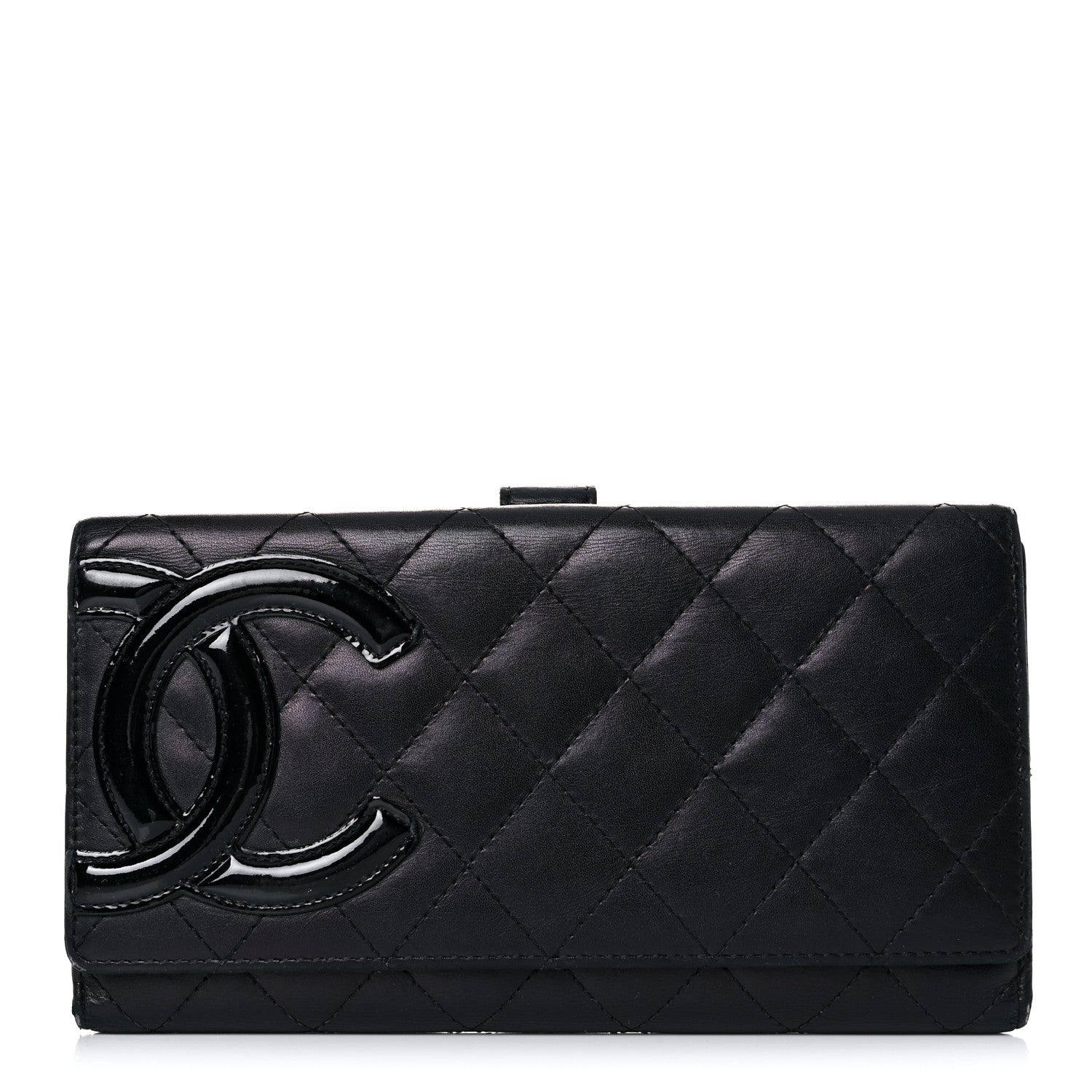 Chanel Calfskin Quilted Cambon Long Double Wallet Black 1 of 29