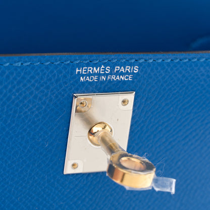 Hermes Epsom Mini Kelly Sellier 20 Bleu Hydra 6 of 11